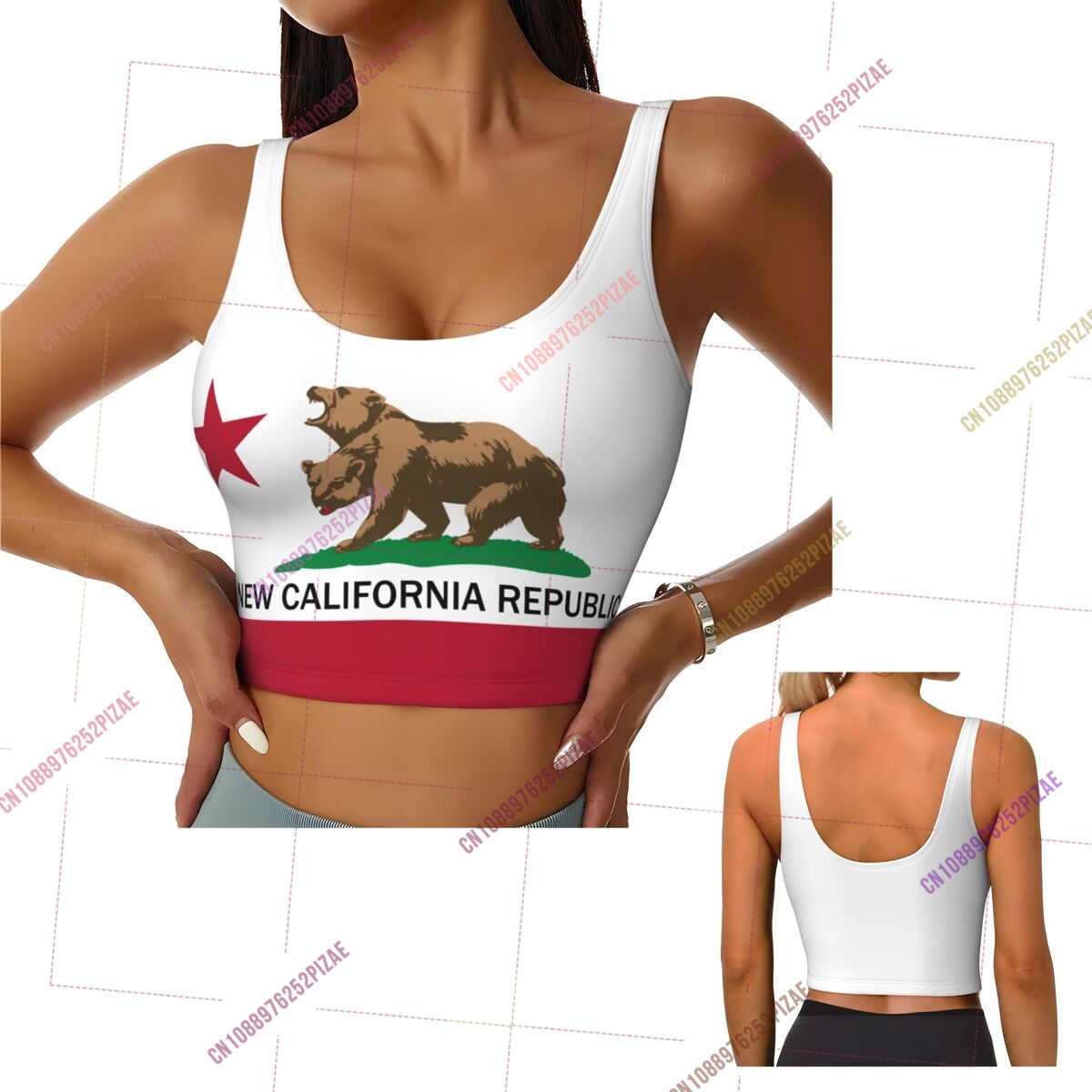 Yoga Fitness California - 2026 Brassière de sport pour femme,