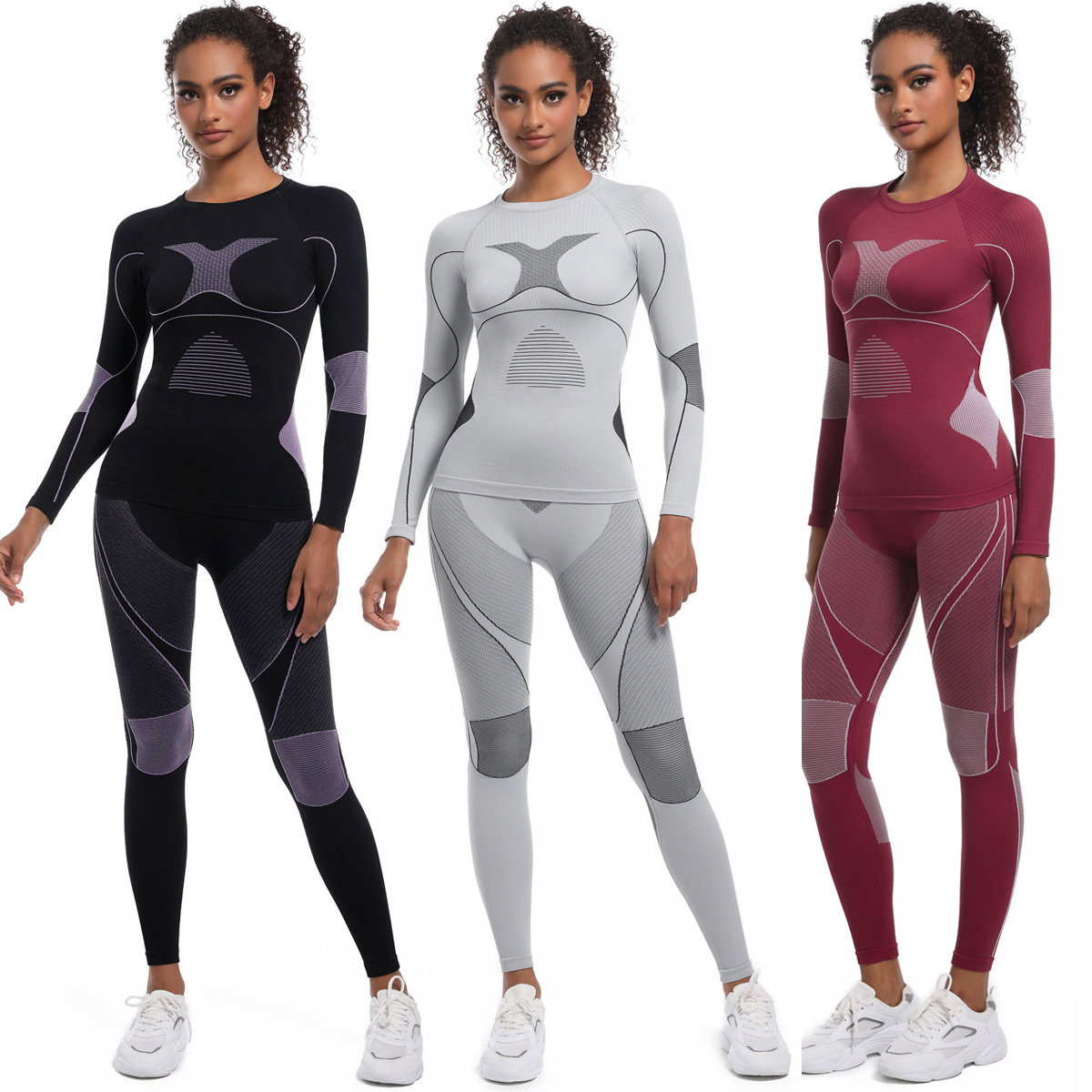 Yoga Fitness Girl - Ensemble de sous-vêtements de ski pour