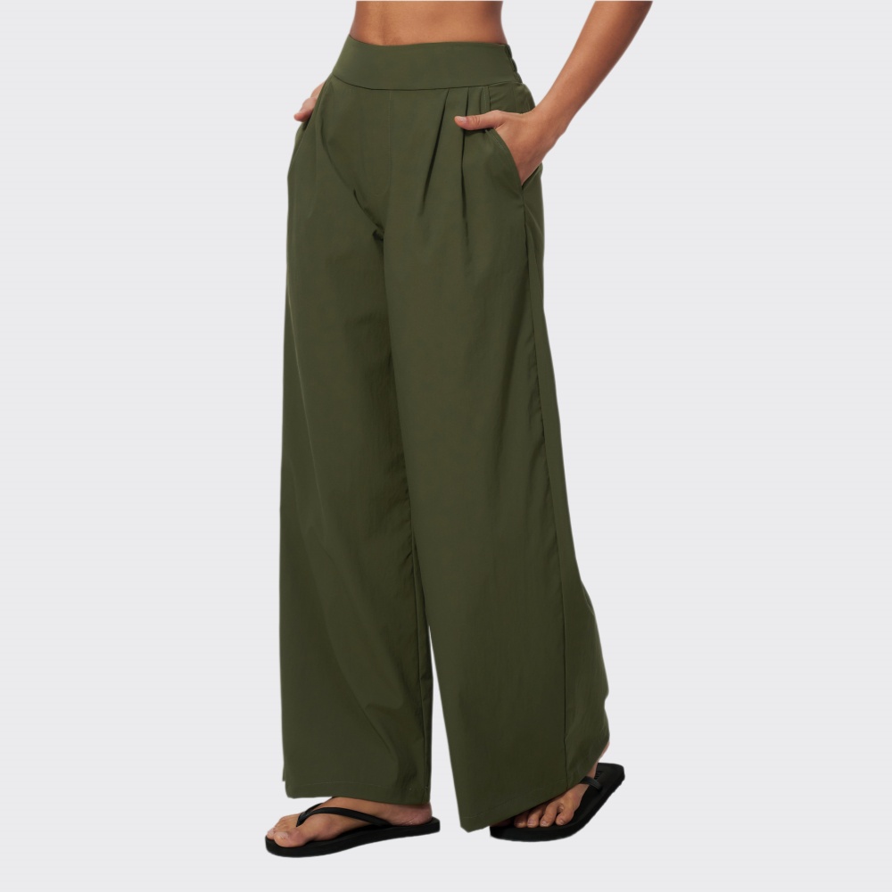 J-Yoga Fitness - Pantalon de jogging plissé à taille