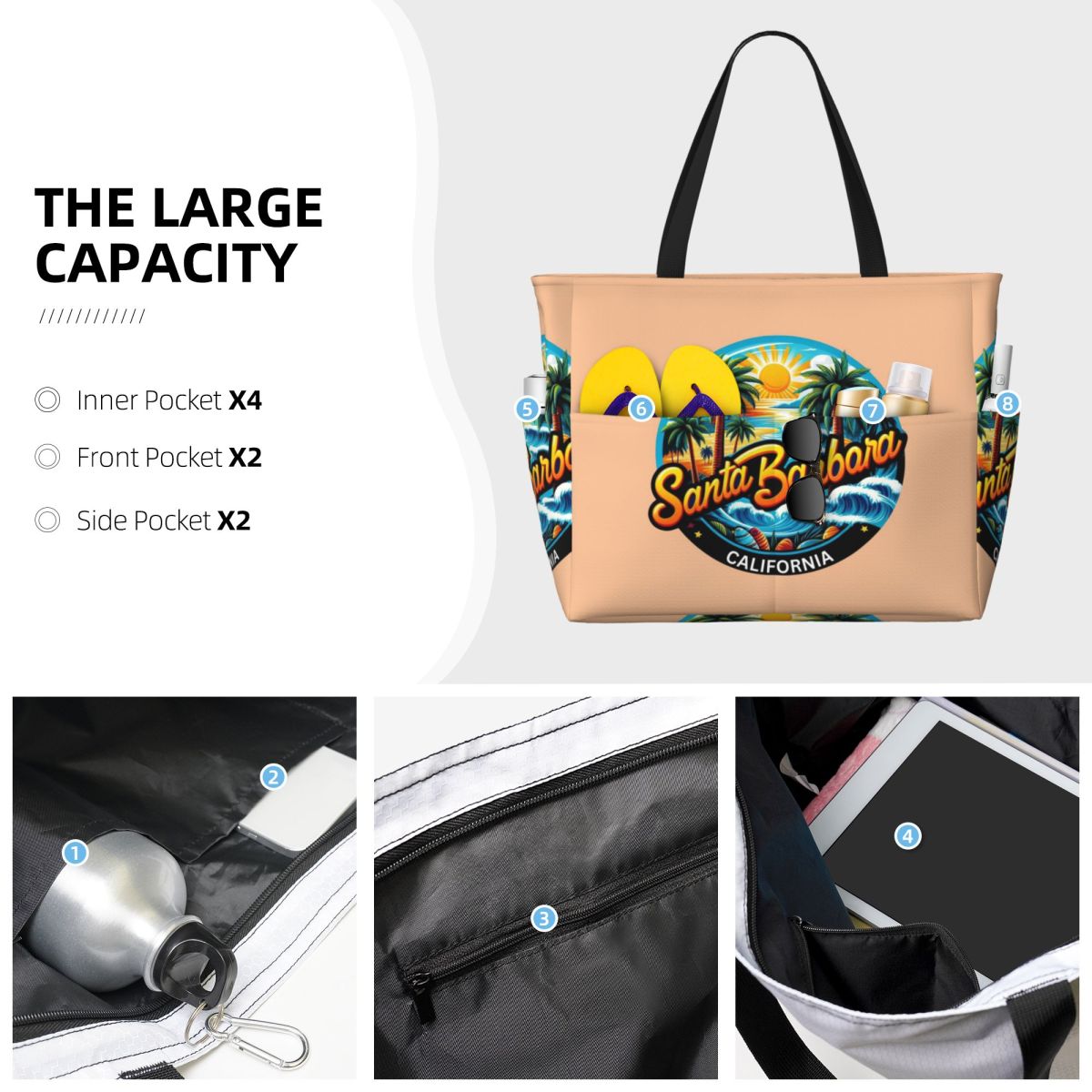 Sac de plage Santa Barbara, Ca - Yoga Fitness California avis et prix