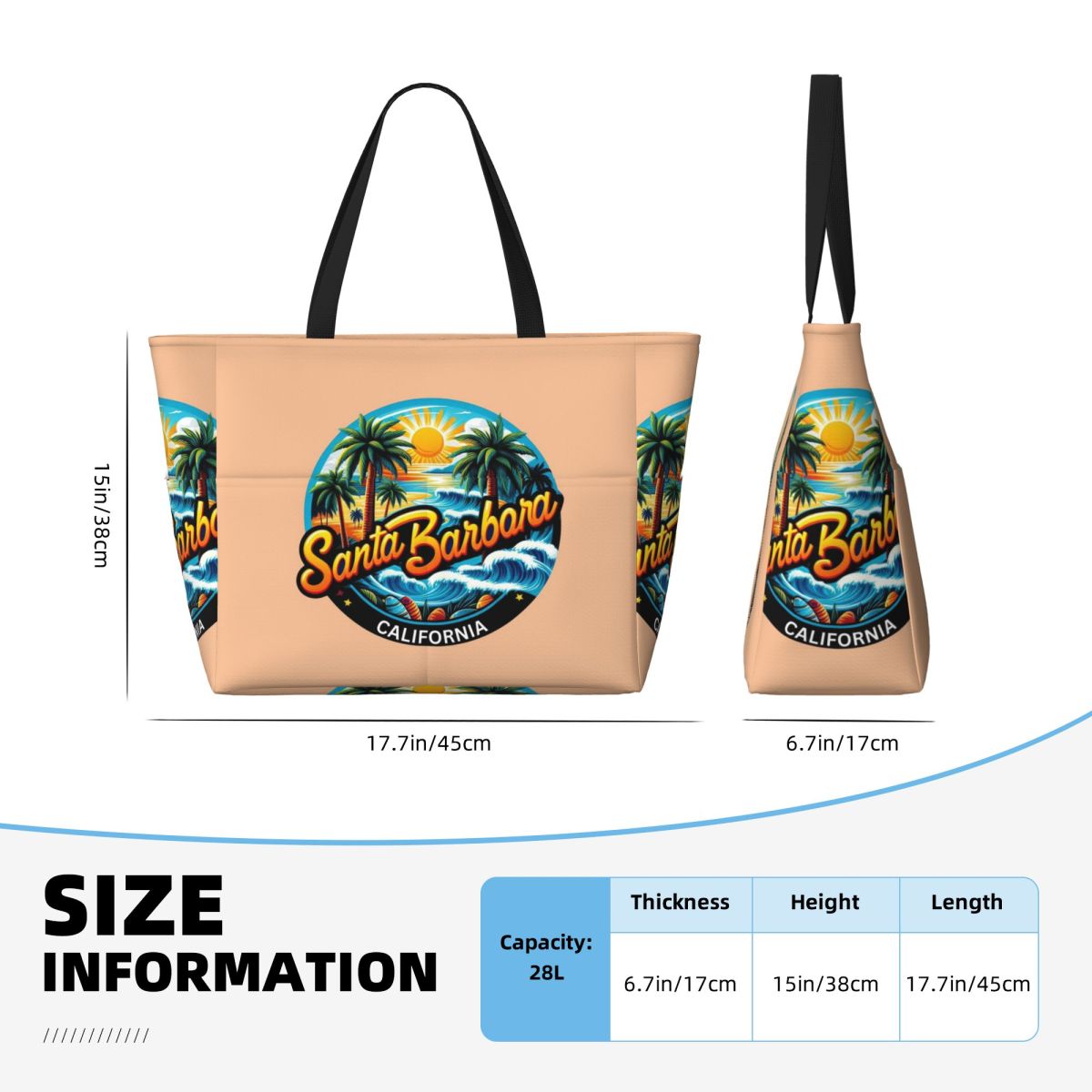 Sac de plage Santa Barbara, Ca - Yoga Fitness California avis et prix